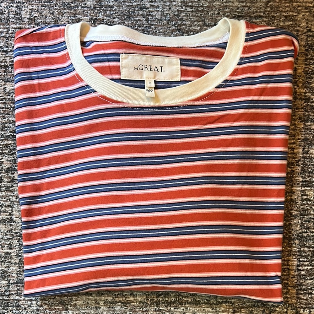 The Great cotton striped tee shirt 2 M Current Elliott VGUC t-shirt
